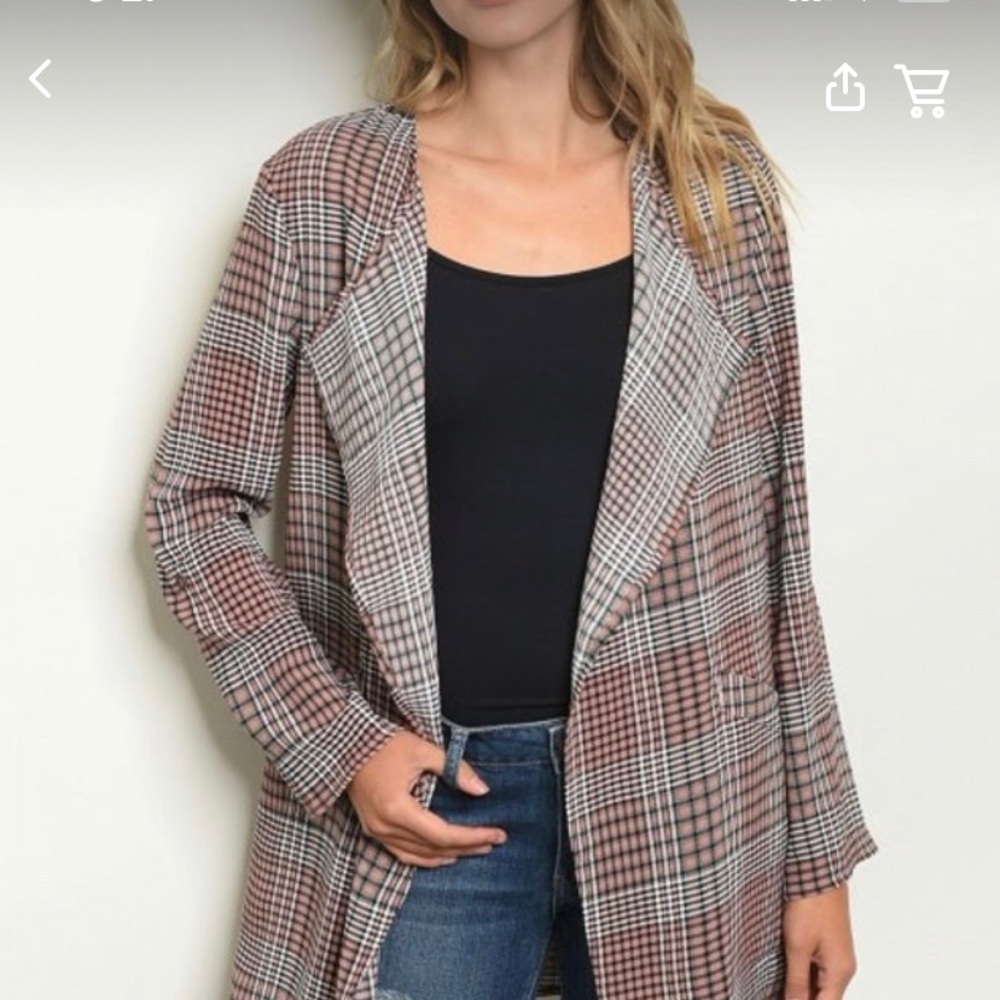 Plaid summer blazer